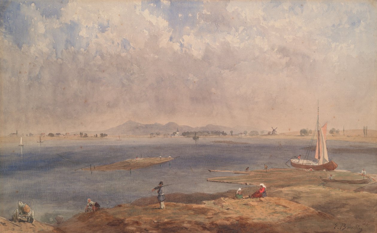Přímořská krajina v Bretani od Eugene Louis Boudin