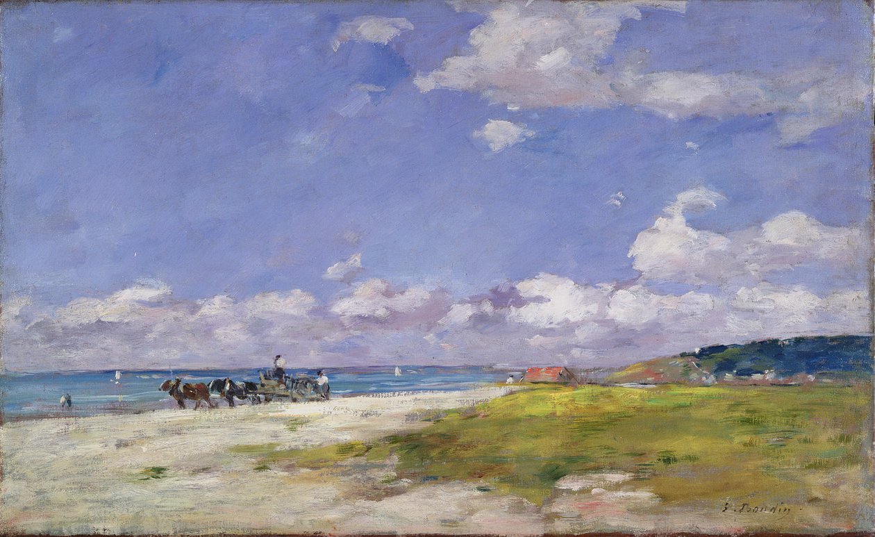 Pláž v Trouville, c.1887-96 od Eugene Louis Boudin