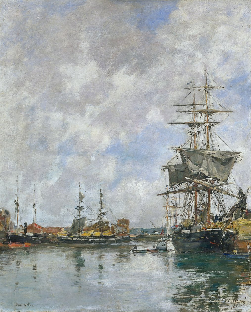 Dok v Deauville, 1891 od Eugene Louis Boudin