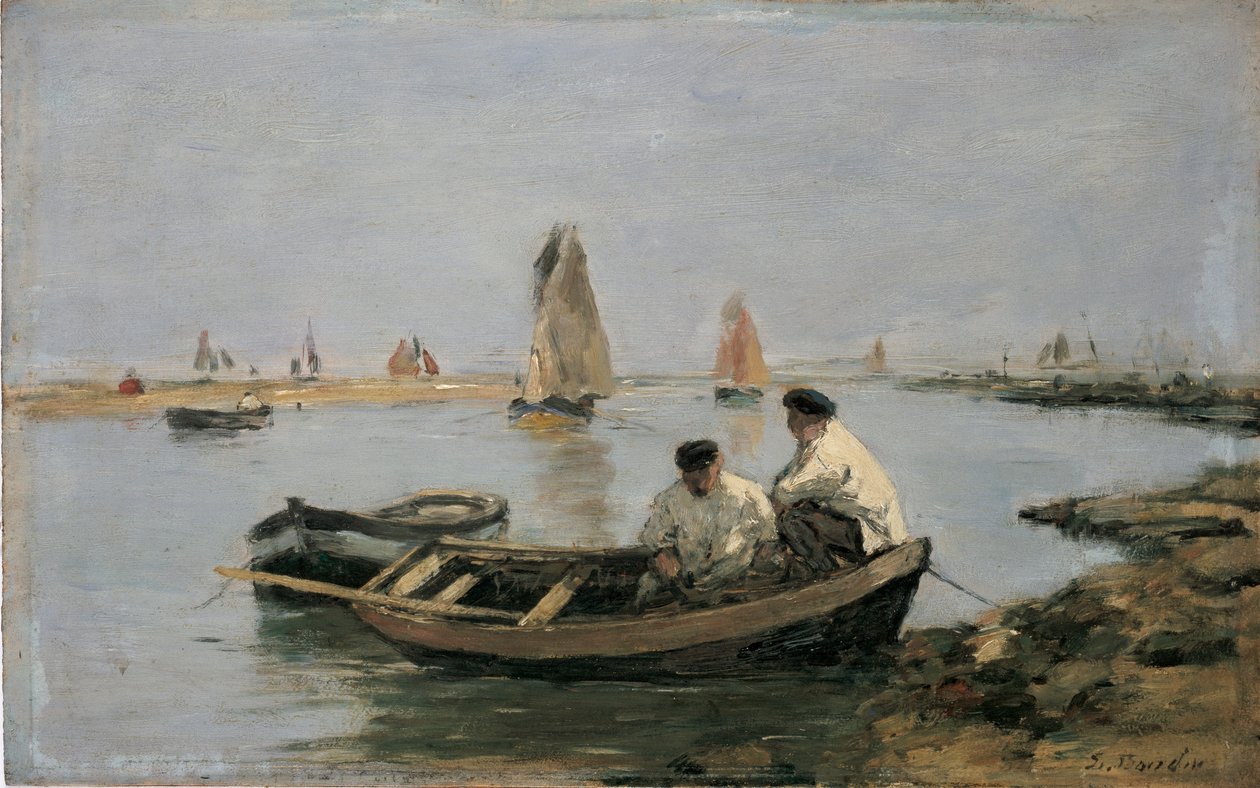 Ústí, polovina 19. století od Eugene Louis Boudin