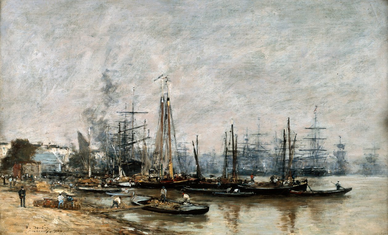 Přístav Bordeaux, 1874 od Eugene Louis Boudin
