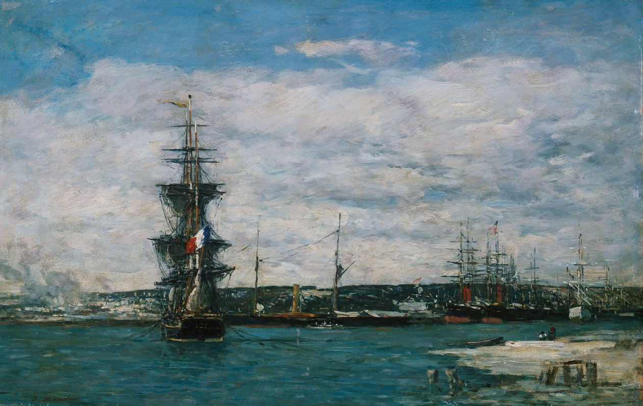 Přístav Havre, c.1864-66 od Eugene Louis Boudin