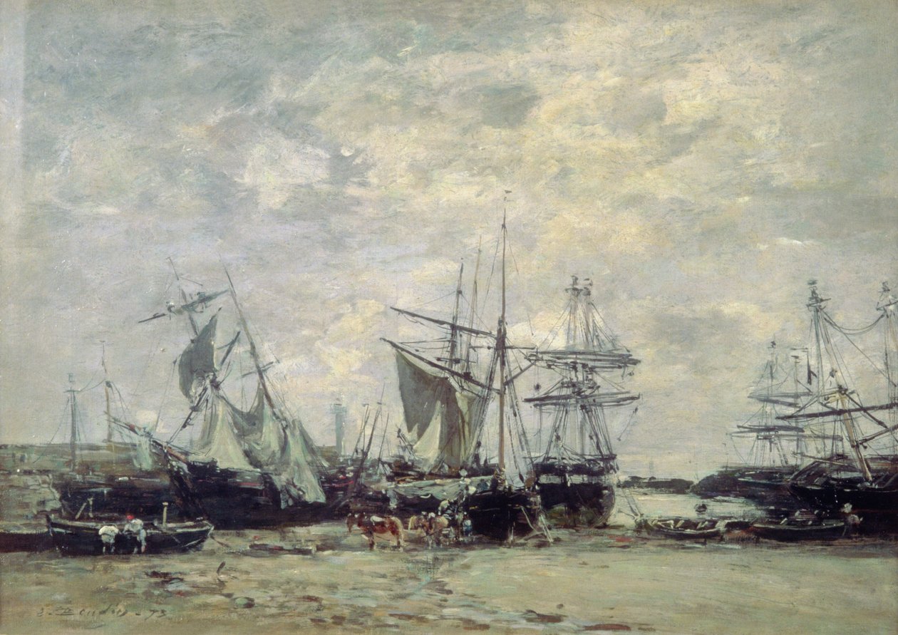 Port of Portieux, 1873 od Eugene Louis Boudin
