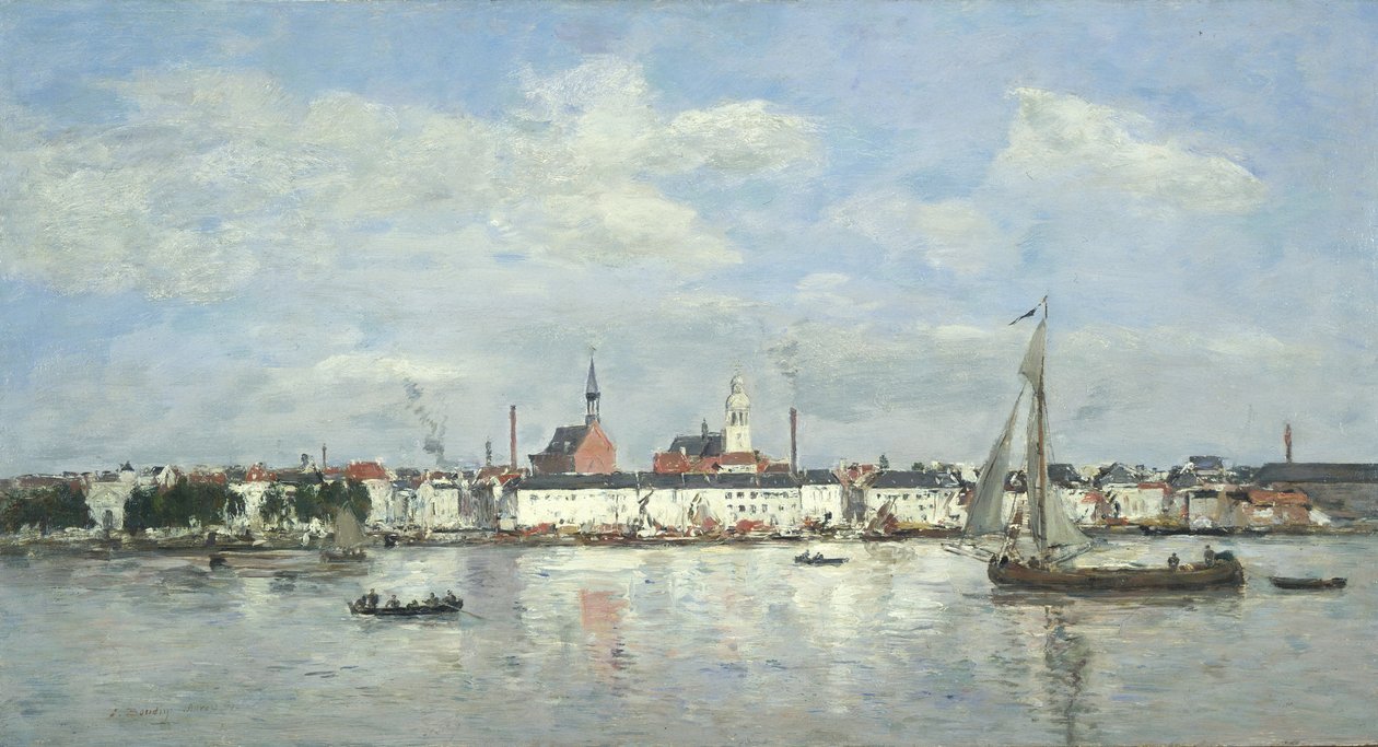 Nábřeží v Antverpách od Eugene Louis Boudin