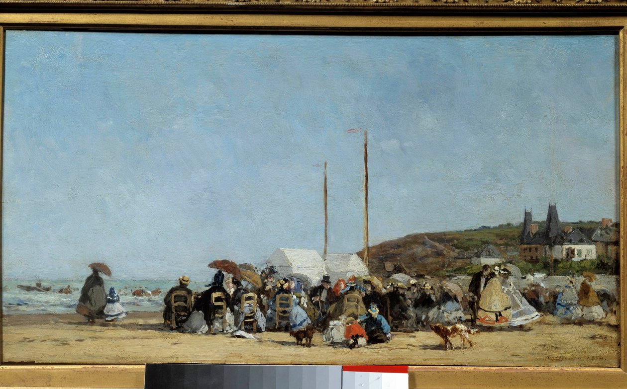 Pláž Trouville od Eugene Louis Boudin
