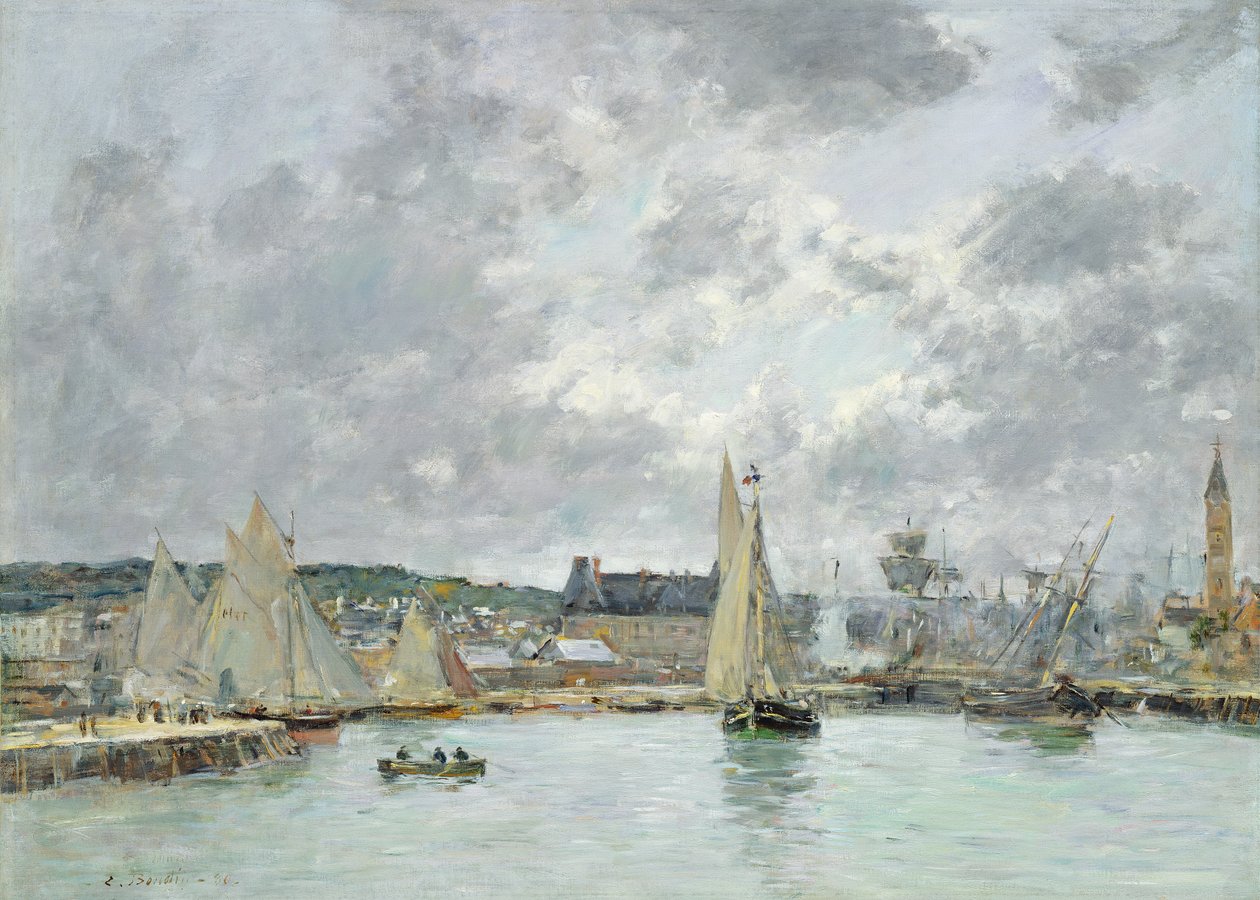 Trouville Harbour, 1880 od Eugene Louis Boudin