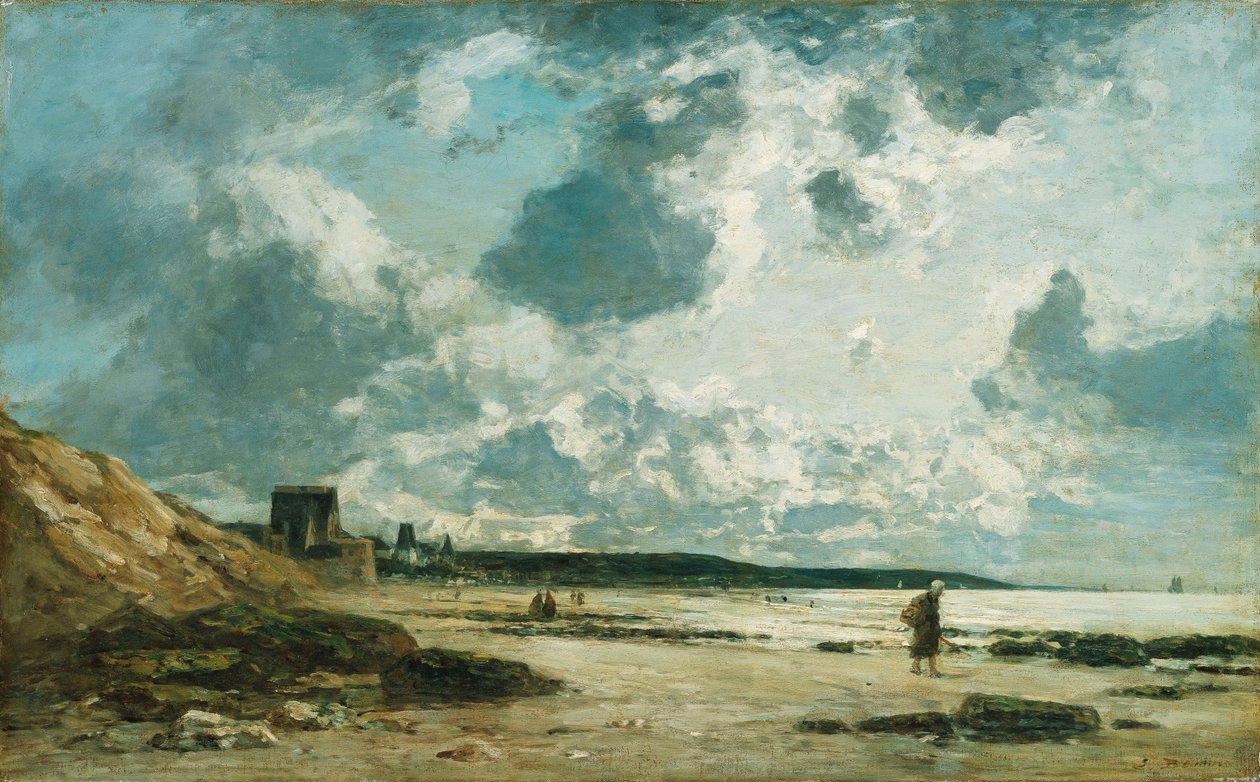 Trouville, Černé skály, kolem 1860-1865 od Eugene Louis Boudin