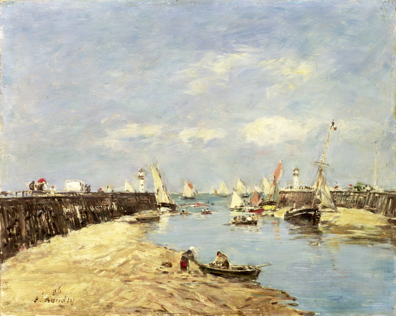 Trouville, molo a pánev, 1896 od Eugene Louis Boudin