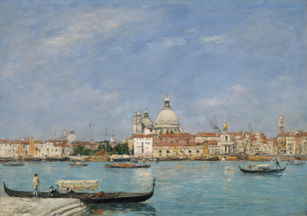 Benátky, Santa Maria della Salute ze San Giorgia od Eugene Louis Boudin