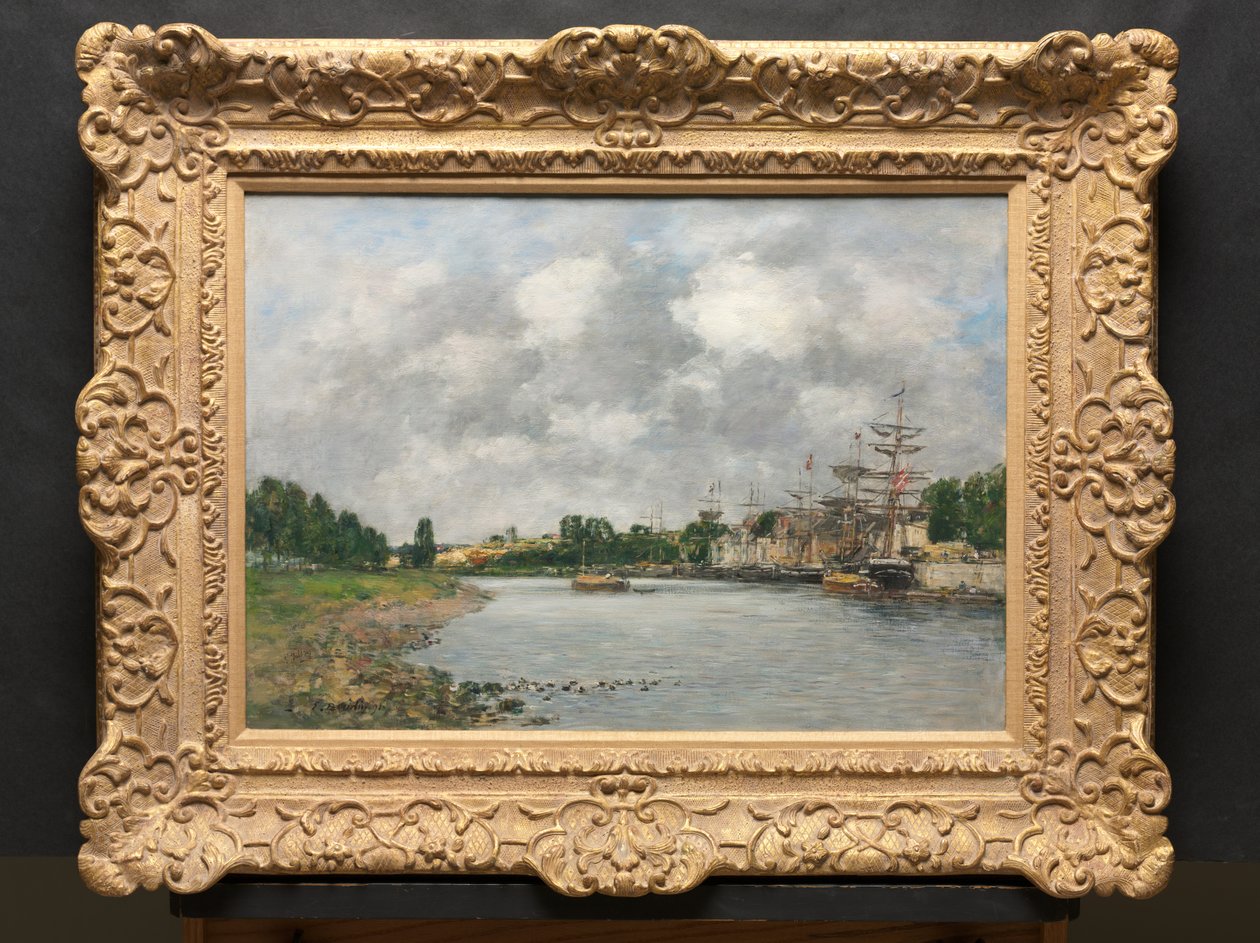 Pohled na přístav Saint-Valéry-sur-Somme od Eugene Louis Boudin