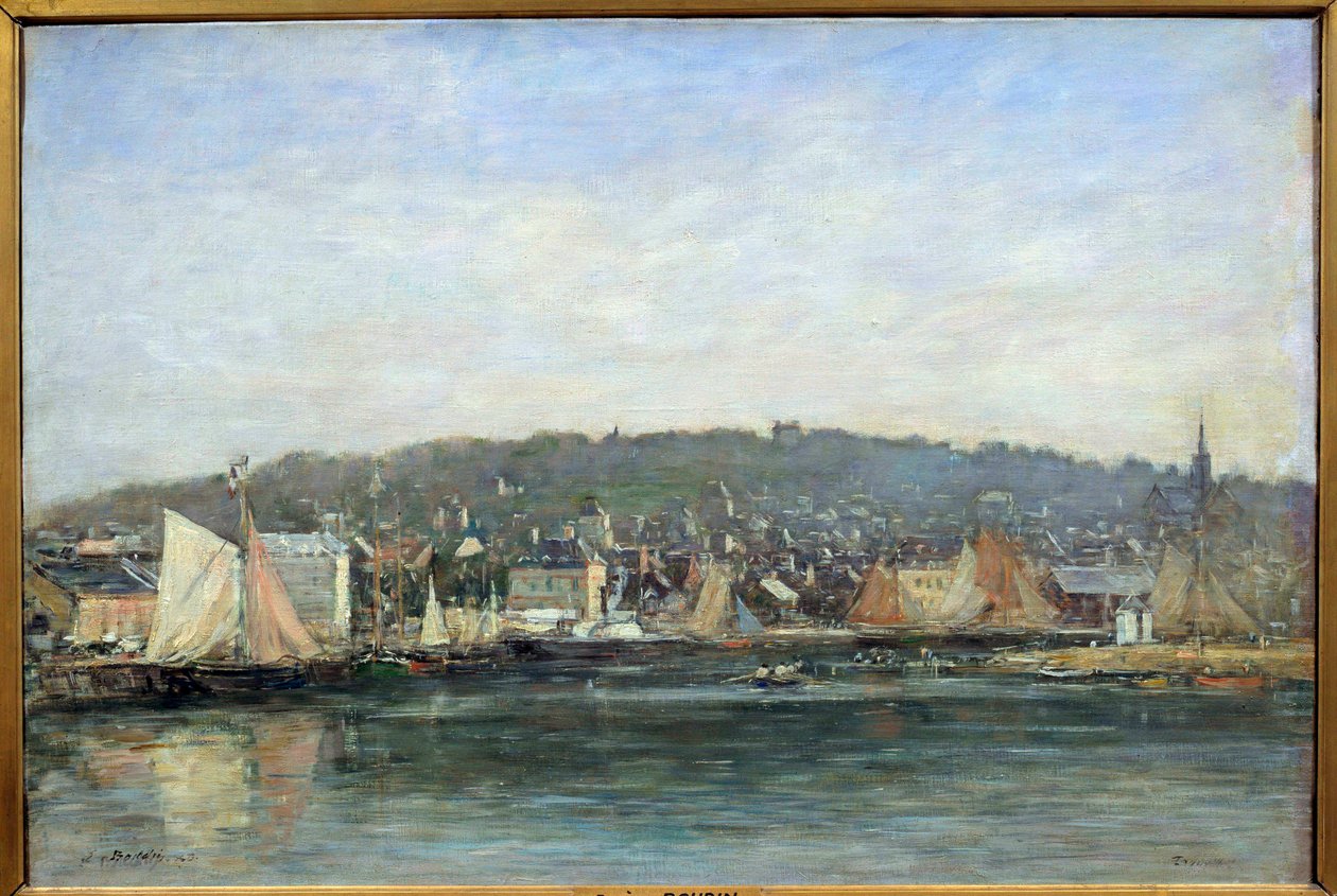 Pohled na přístav Trouville Obraz Eugene Louis Boudin od Eugene Louis Boudin