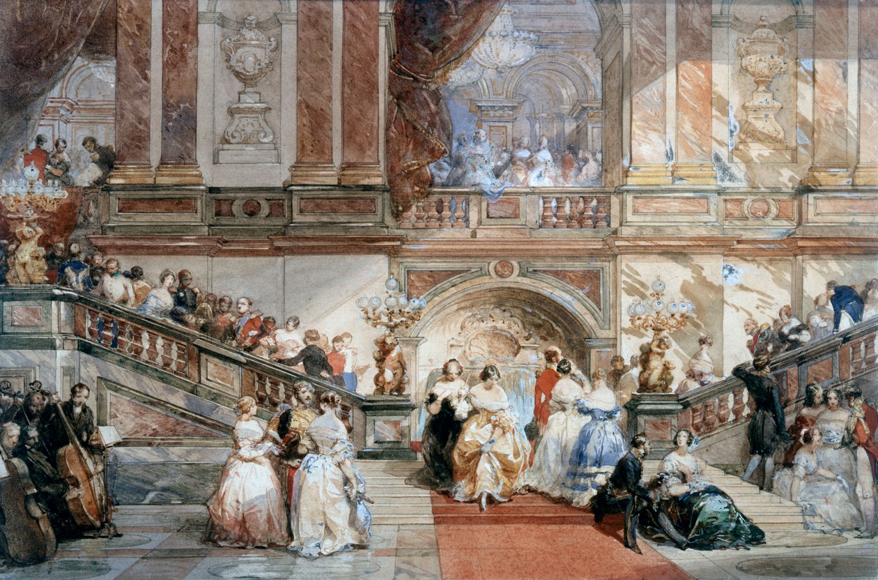 Ples v Hotel de Ville, 1860 od Eugene Louis Lami