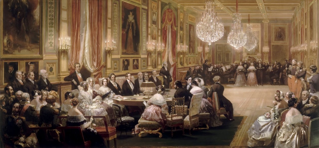 Koncert v Galerii des Guise v Chateau dEu, 4. září 1843 od Eugene Louis Lami