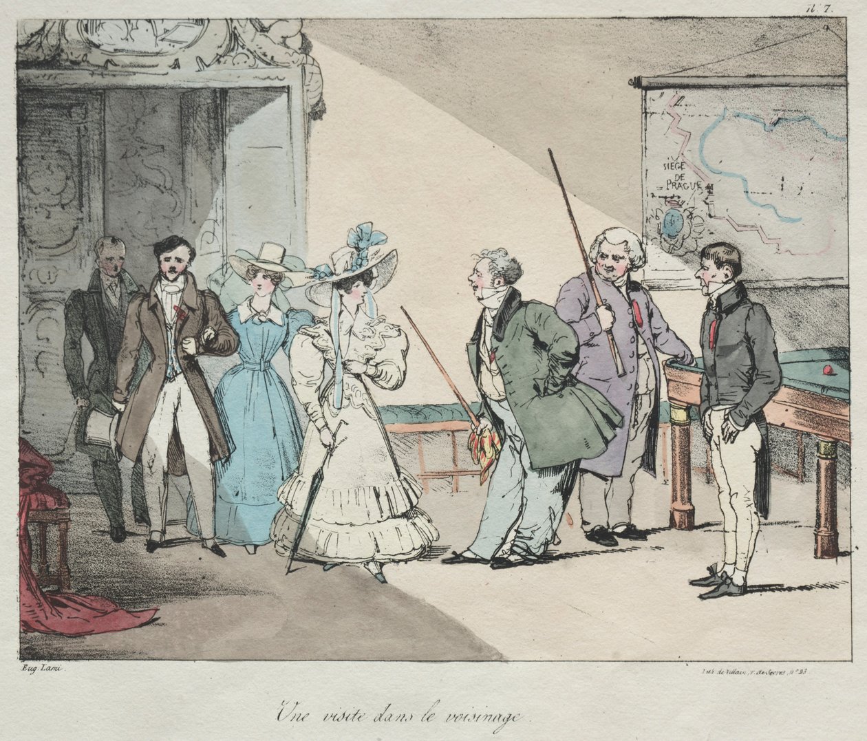 Život na zámku: Návštěva v sousedství, 1828. od Eugene Louis Lami