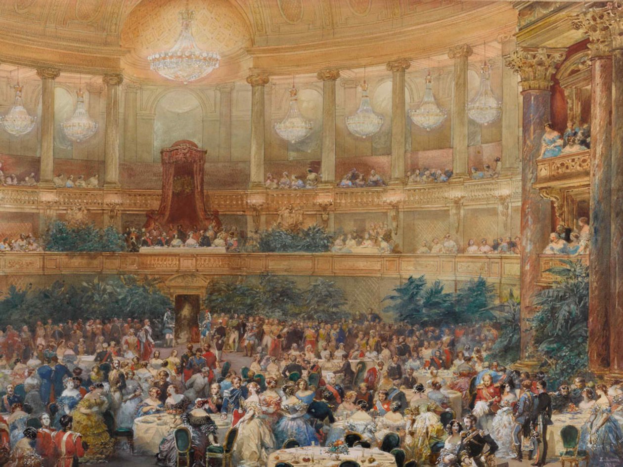 Večeře ve Versailles za přítomnosti Napoleona III., 1854. od Eugene Louis Lami
