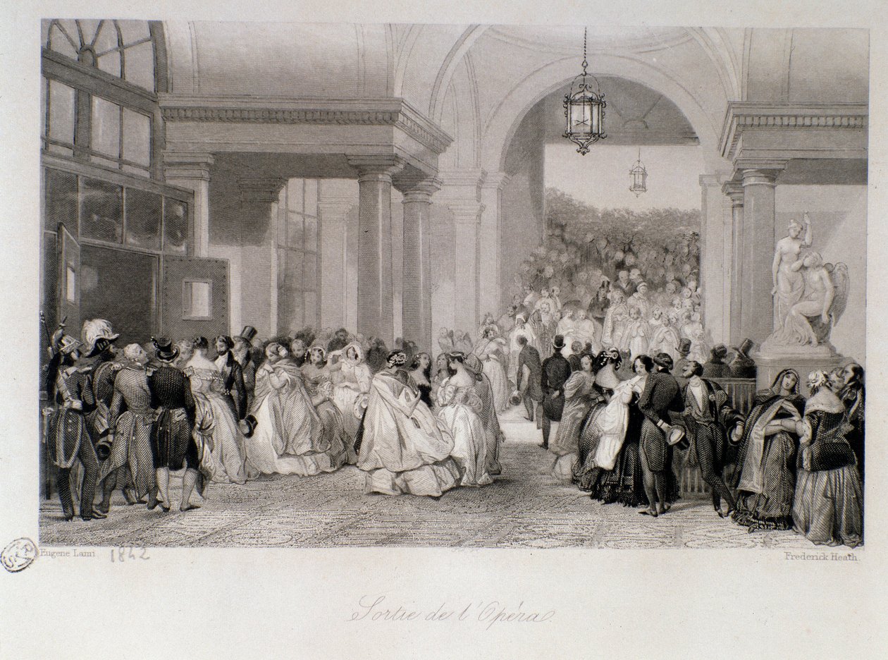 Veřejnost má vydání opery v Paříži. Rytina Eugene Louis Lami (1800-1890) 1842 Soukromá sbírka od Eugene Louis Lami