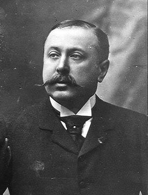 Portrét Salomona de Gunsburg (černobílá fotografie) od Eugene Pirou