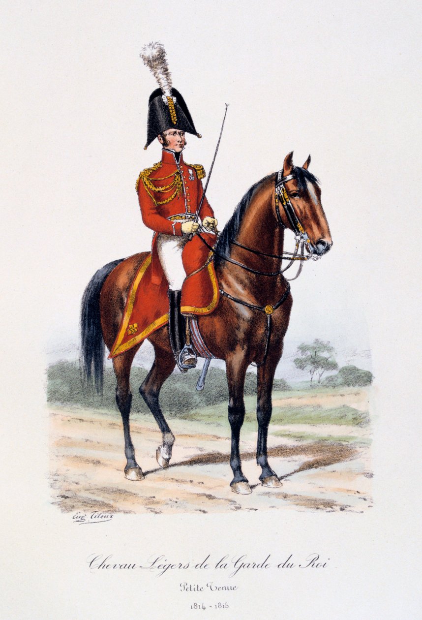 Lehcí koně královské gardy, malá uniforma, 1814-15 od Eugene Titeux