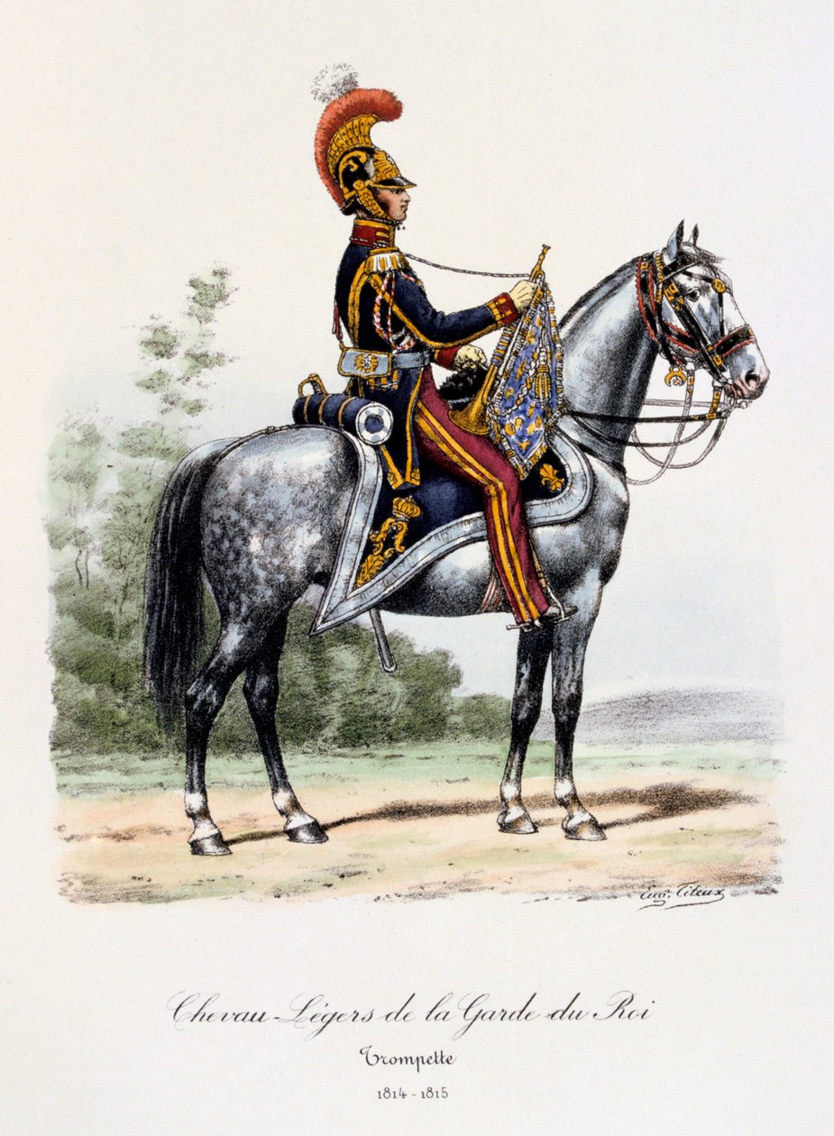 Lehcí koně královské gardy, trubač, 1814-15 od Eugene Titeux