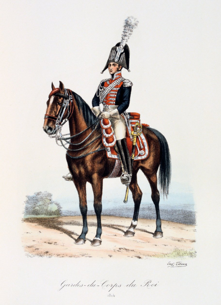 Královi tělesní strážci, 1814 od Eugene Titeux