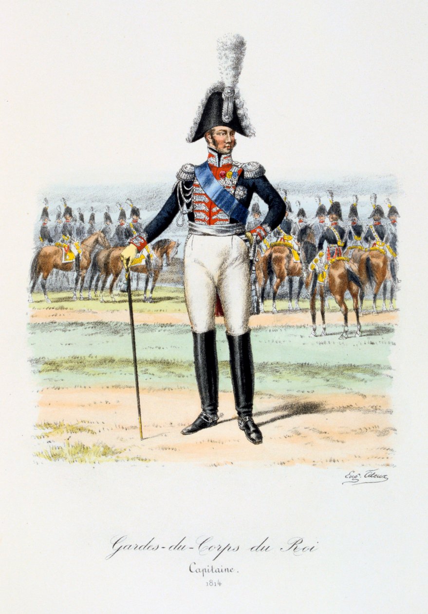 Královi osobní strážci, kapitán, 1814 od Eugene Titeux