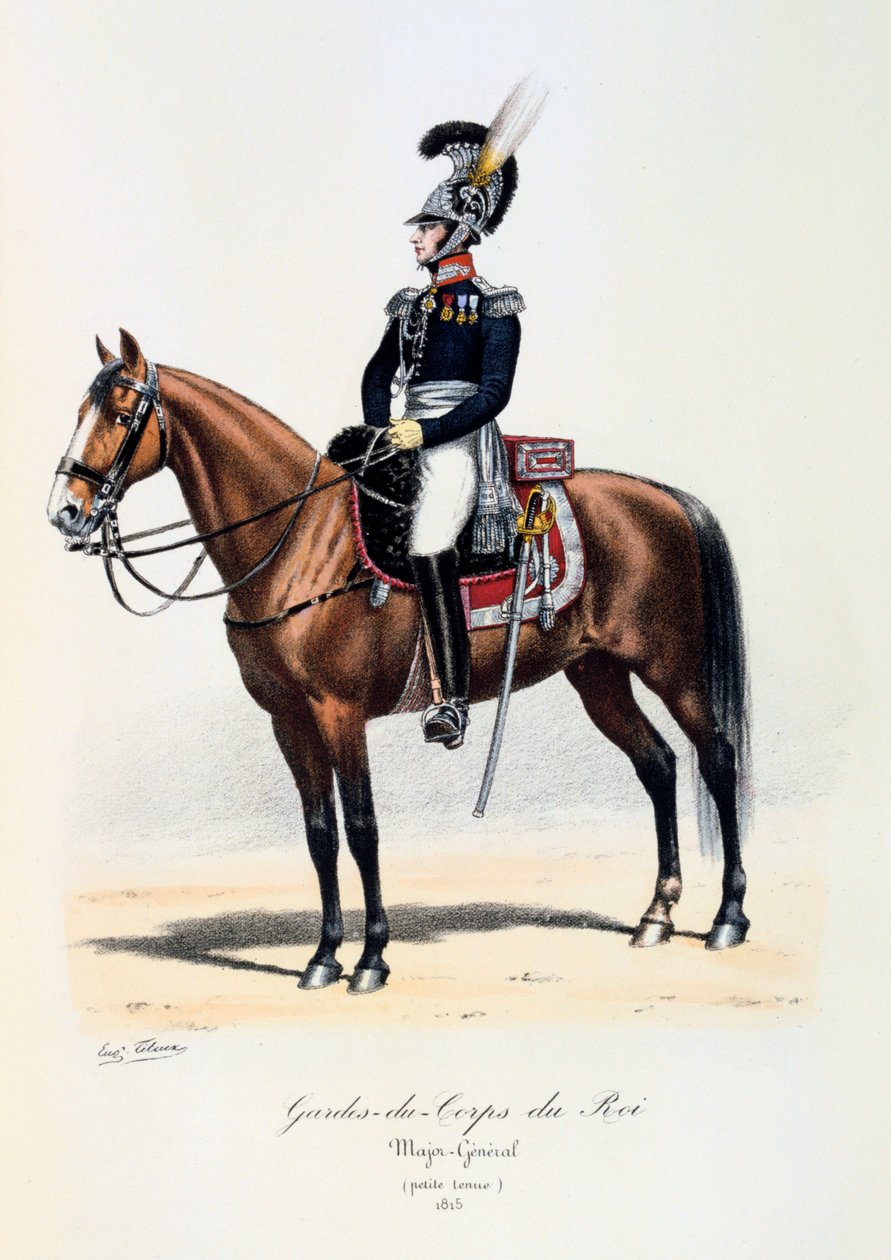 Gardes-du-Corps de Roi, generálmajor ve svlékání, 1815 od Eugene Titeux