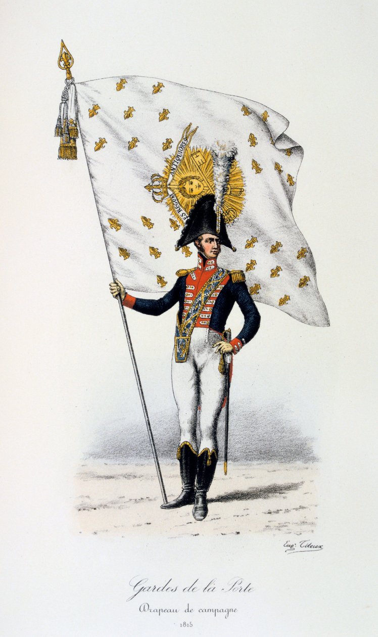 Stráže brány, vlajka kampaně, 1815 od Eugene Titeux