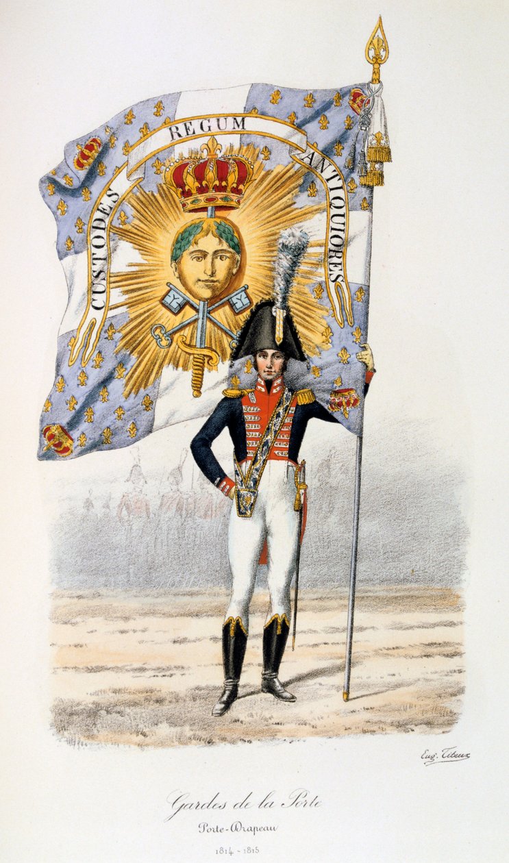 Strážci brány, vlajkonoš, 1814-15 od Eugene Titeux