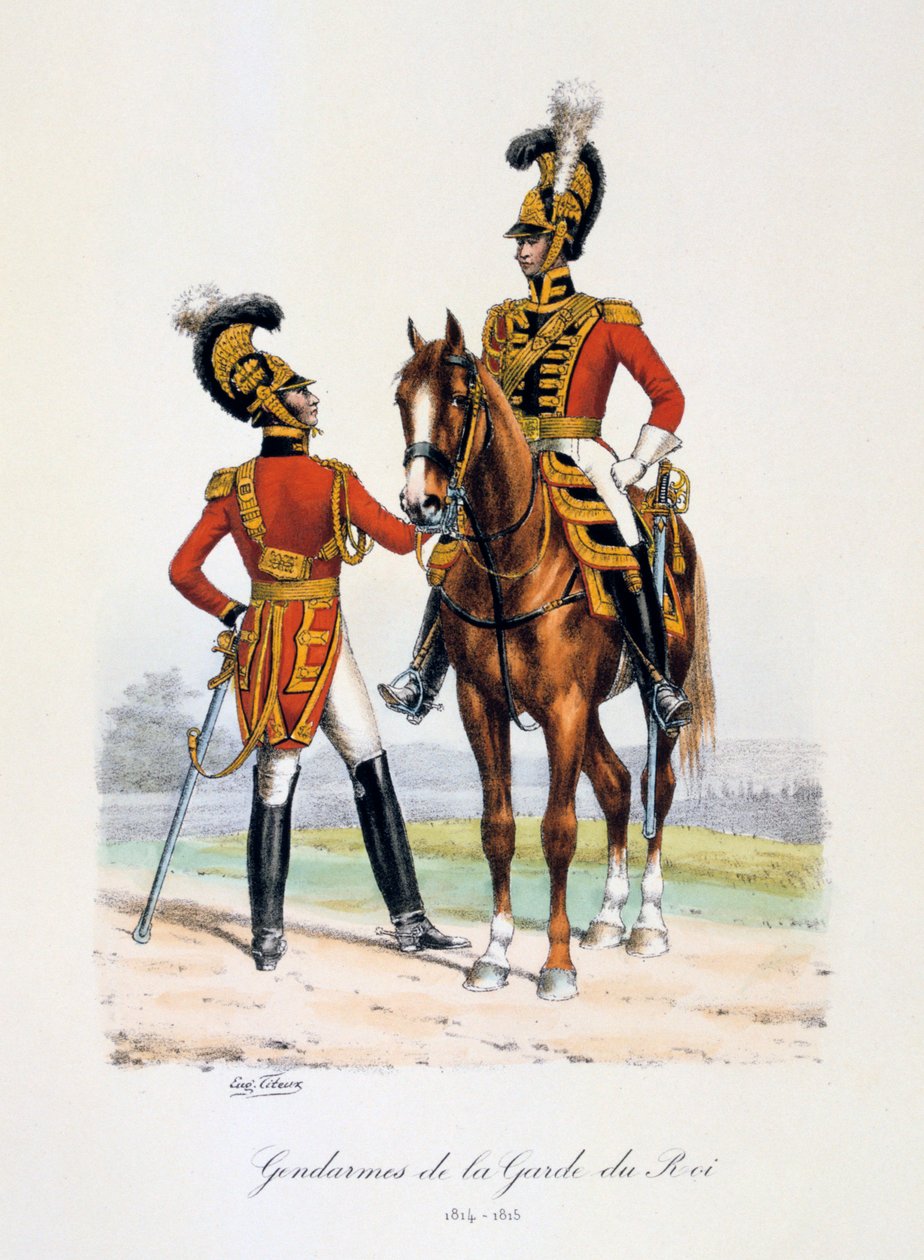 Četníci královské gardy, 1814-15 od Eugene Titeux