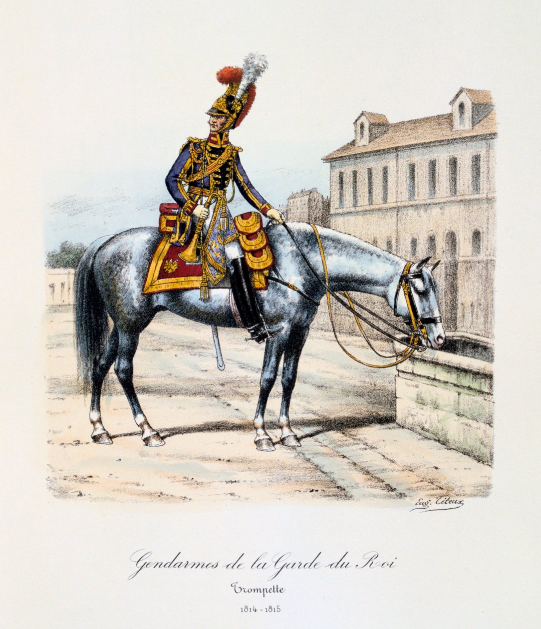 Četníci královské gardy, trubač, 1814-15 od Eugene Titeux