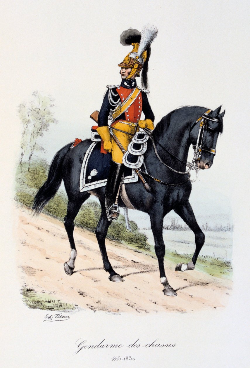 Gendarmes des Chasses, 1815-30 od Eugene Titeux