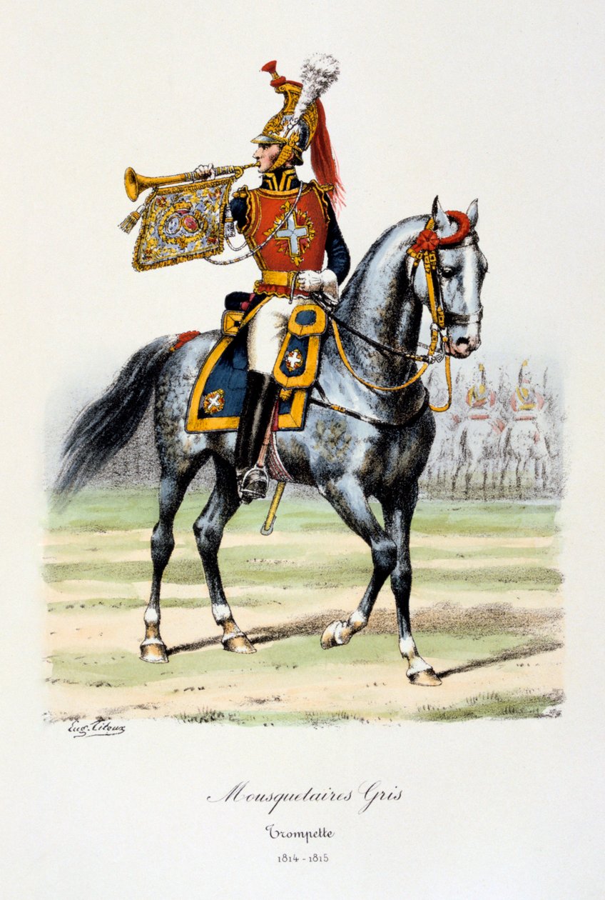 Šedí mušketýři, trubač, 1814-15 od Eugene Titeux