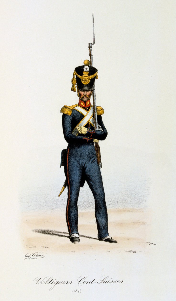 Voltigeurs, Cents-Suisses, 1815 od Eugene Titeux