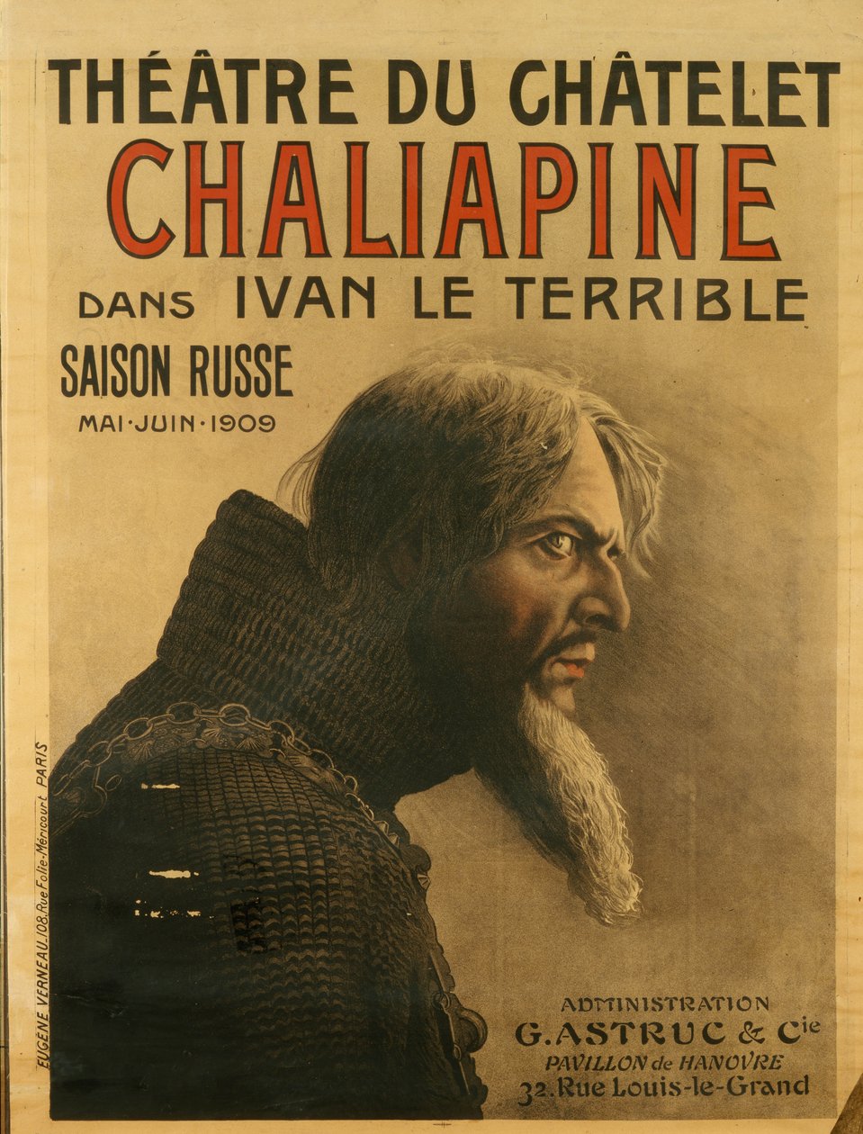Plakát pro ruskou sezónu v Théâtre du Châtelet, 1909 od Eugene Verneau