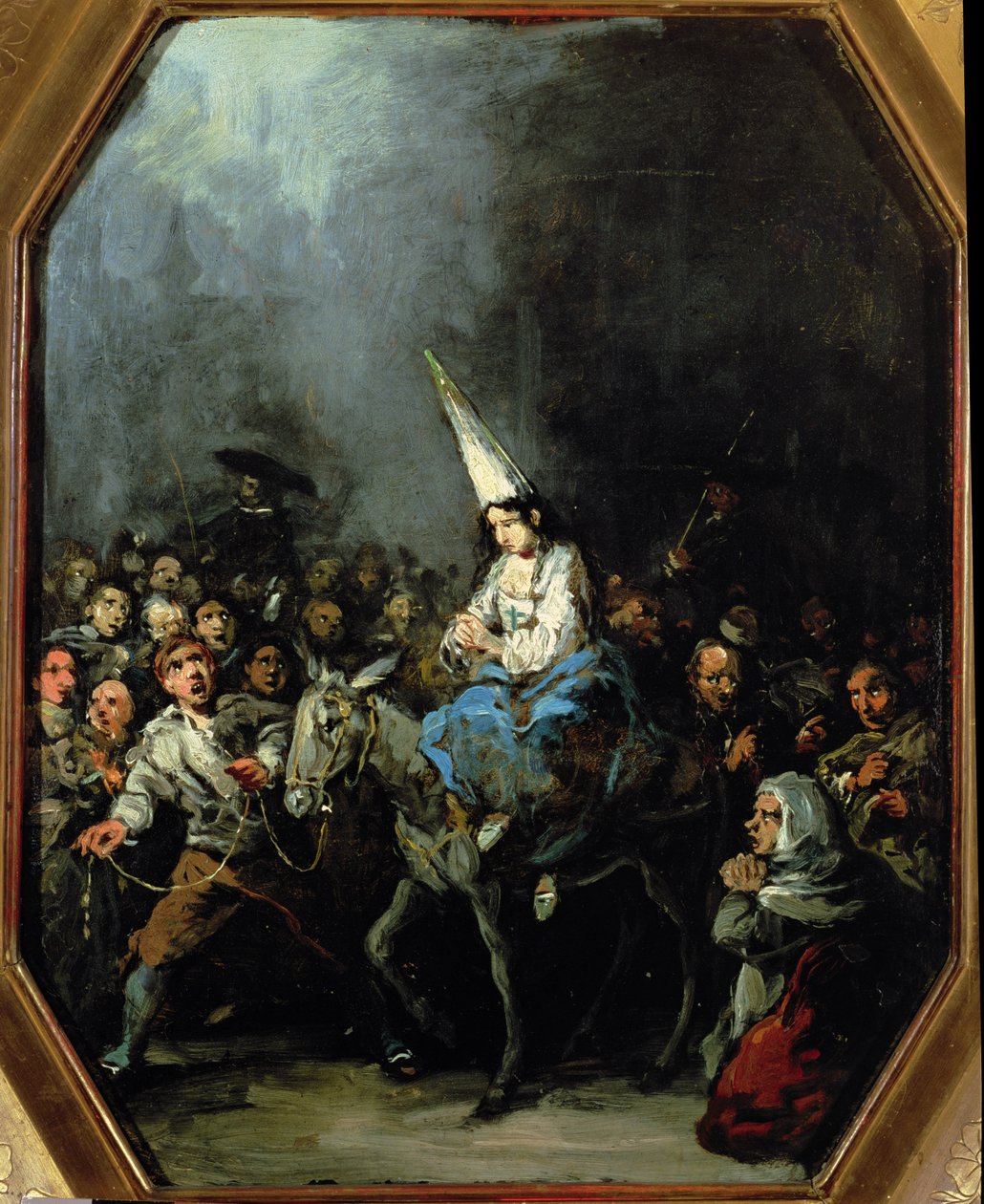 Žena zatracená inkvizicí od Eugenio Lucas Velázquez