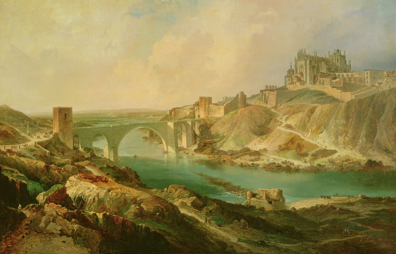 Pohled na Toledo, 1854 od Eugenio Lucas y Padilla