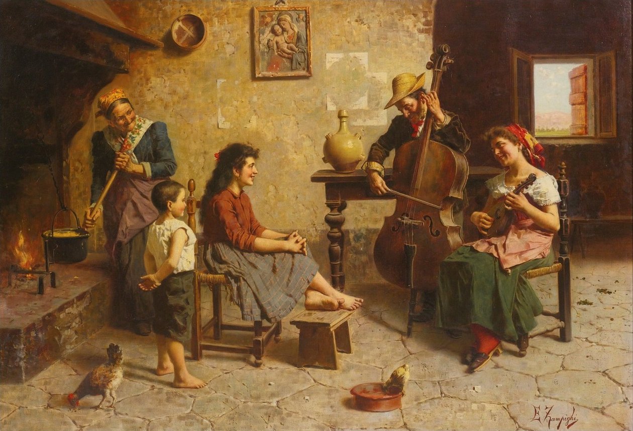 Rustikánská hudba od Eugenio Zampighi