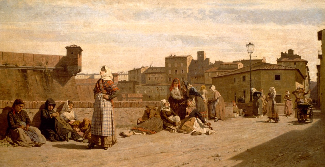 Le cenciaiole (žena z hadru a kostí) z Leghornu od Eugenio Cecconi