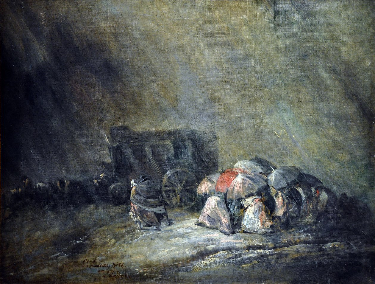Dostavník pod bouří od Eugenio Luca y Velasquez