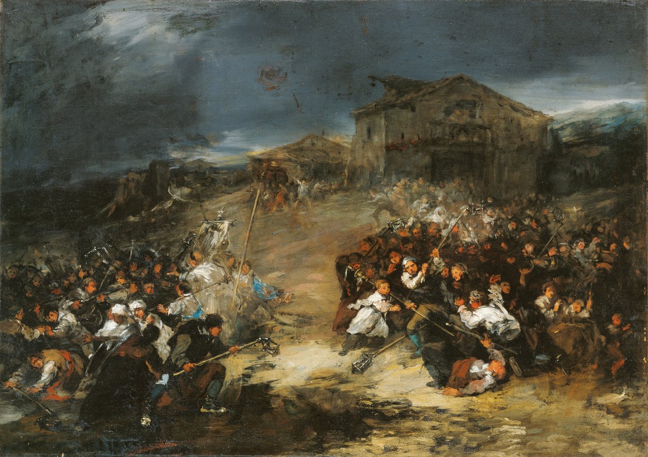 Procesí úsvitu - Lucas Velazquez, Eugene (1817-1870) - c 1860 - Olej na plátně - 67,5 x 94,8 - Muzeum Carmen Thyssen, Malaga od Eugenio Lucas Velázquez