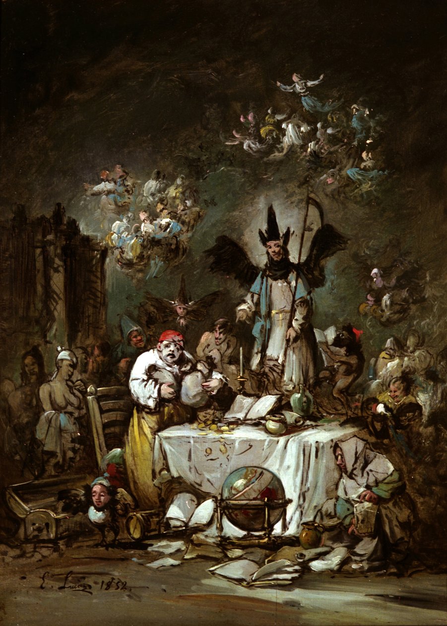 Alegorický rozmar. Avarice, 1852 od Eugenio Lucas Velázquez