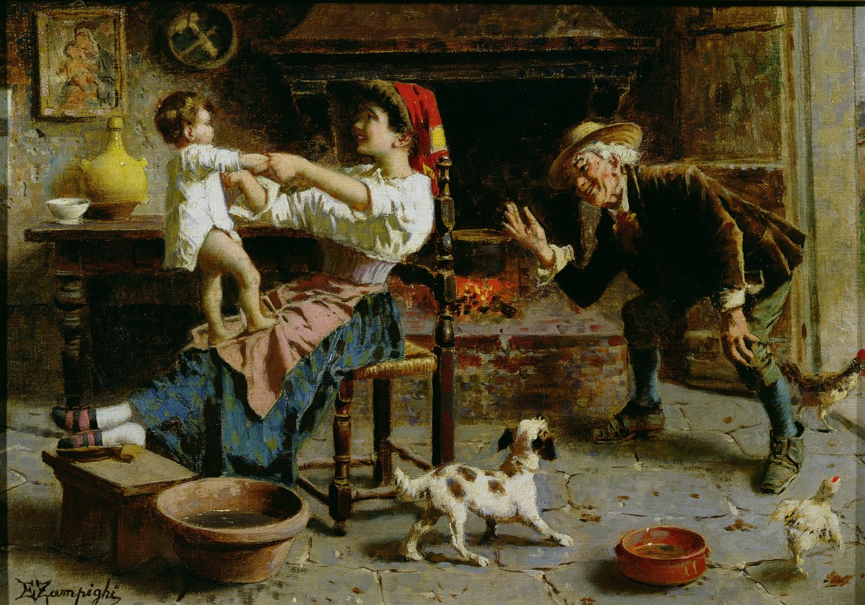 Matka a dítě od Eugenio Zampighi