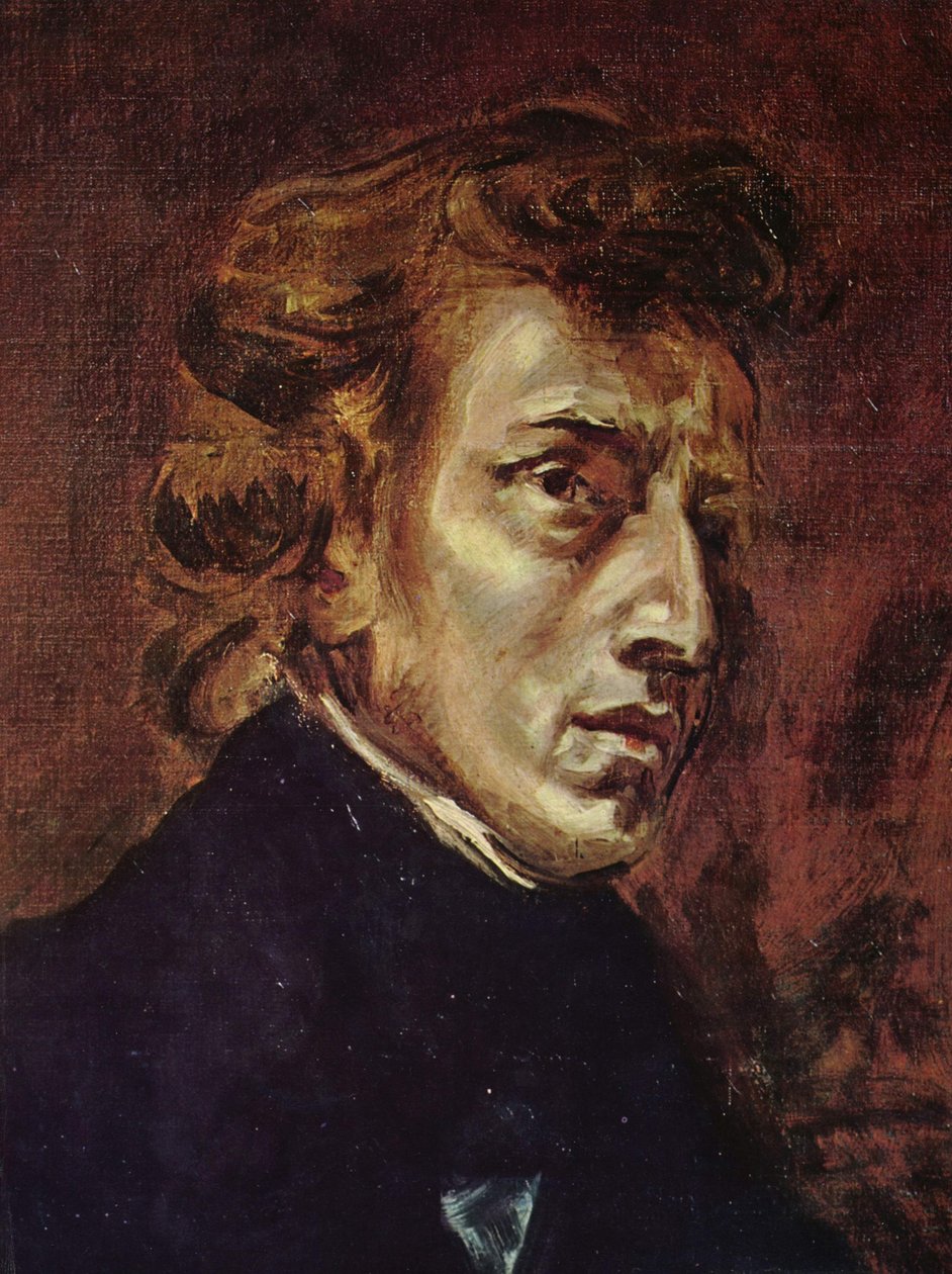 Portrét Frédérica Chopina od Ferdinand Victor Eugene Delacroix