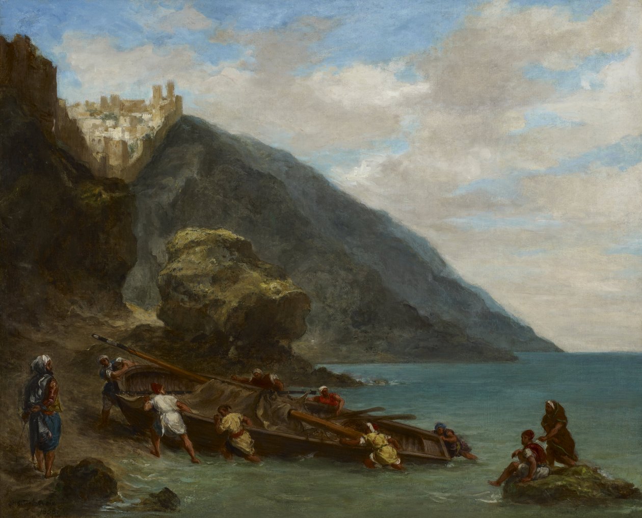 Pohled na Tangier z pobřeží od Ferdinand Victor Eugene Delacroix