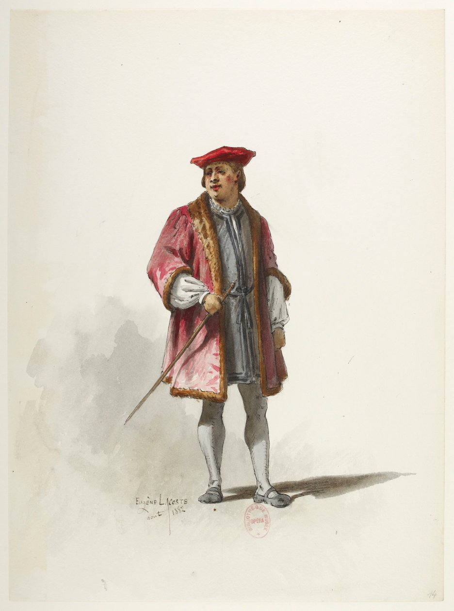 Saint -Saëns - Jindřich VIII - Modely kostýmů - Lacoste - 14. Kostým od Eugene Lacoste