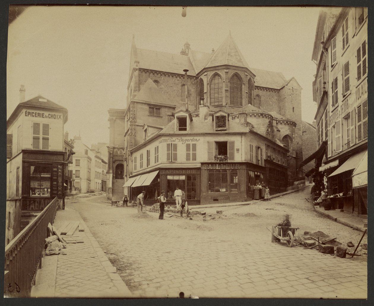 Pontoise, kostel Saint-Maclou, 12. až 16. století od Eugène Atget
