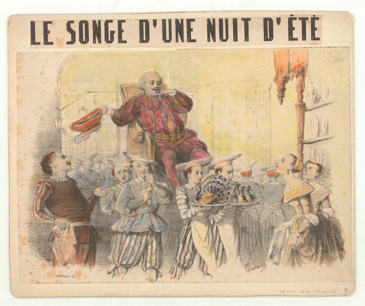 Ambroise Thomas - Sen noci svatojánské - Charles Battaille jako Falstaff od Eugene Battaille