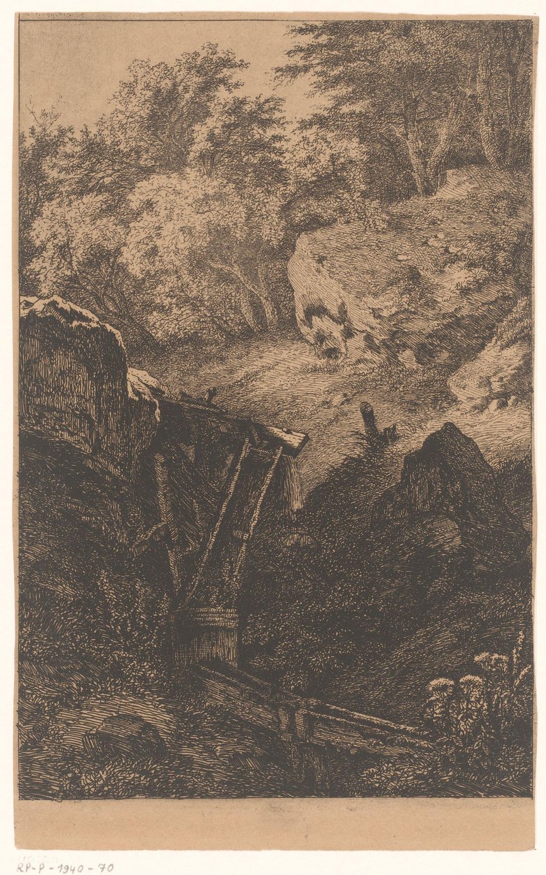 Krajina s dřevěným zavlažovacím systémem od Eugène Bléry (possibly)