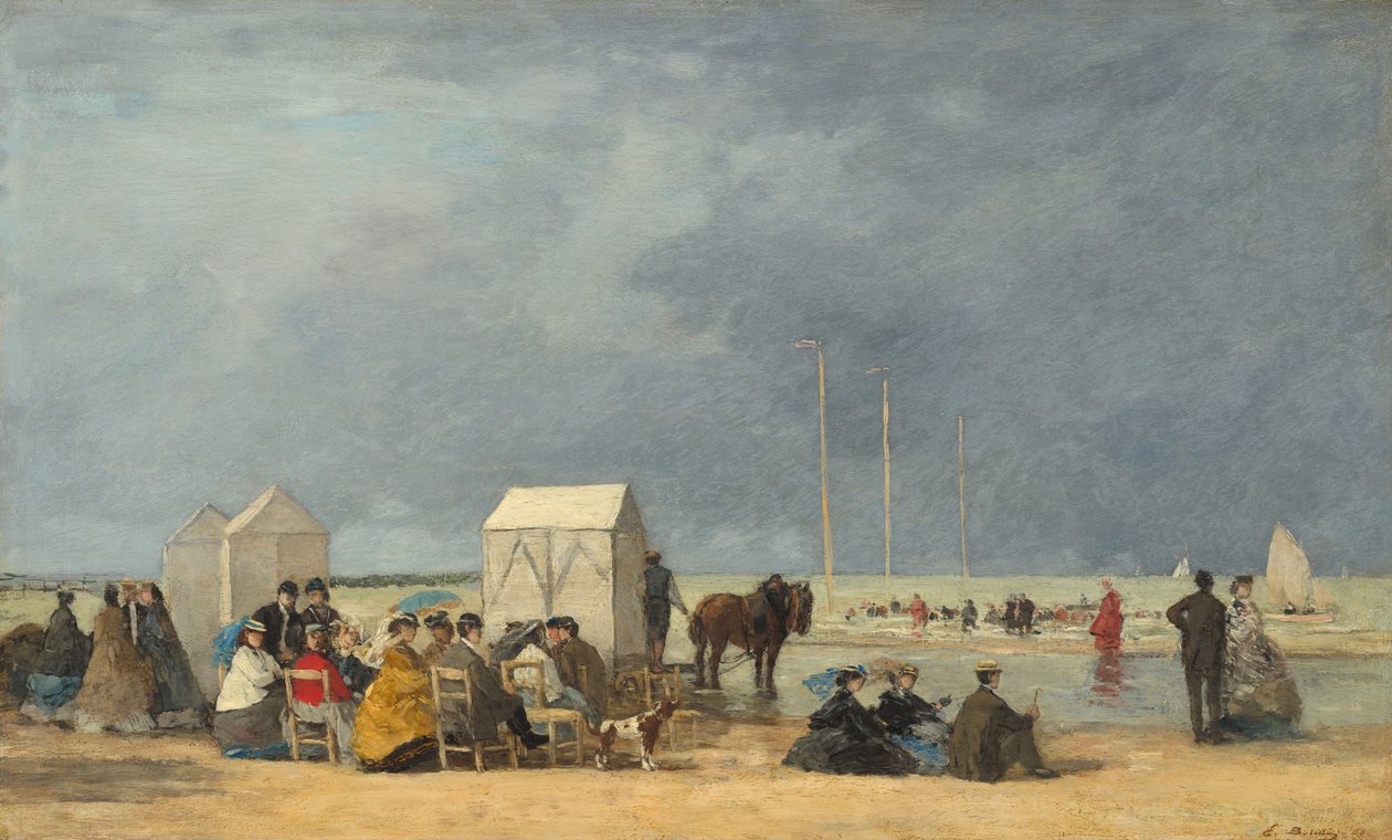 Čas koupání v Deauville od Eugène Boudin