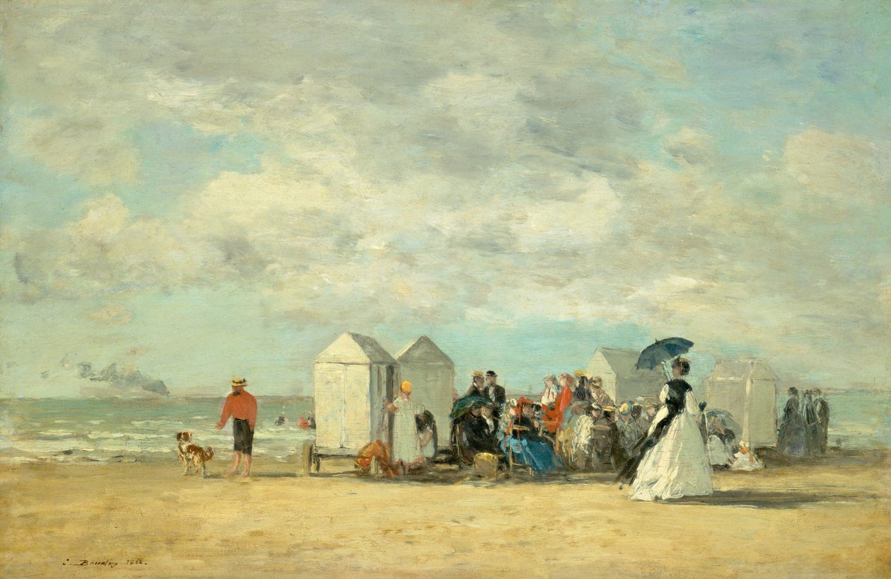Plážová scéna od Eugène Boudin
